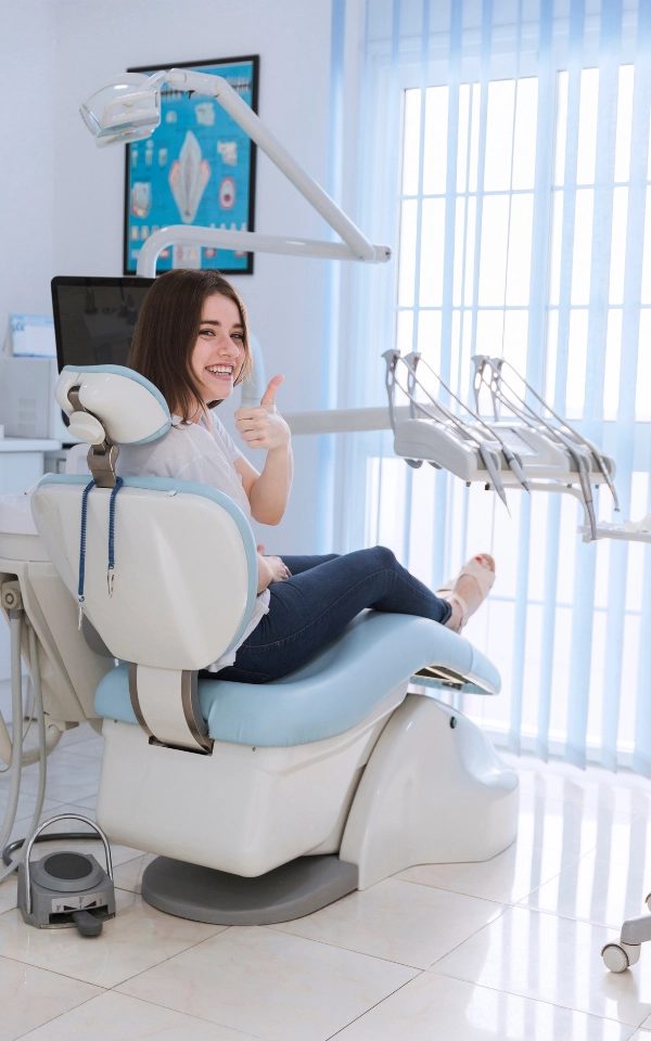 Experienced dentist performing dental procedure on patient